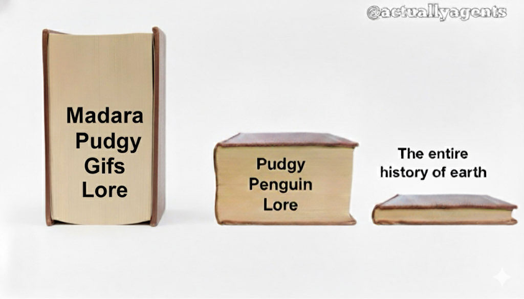 “To be your penguin and your penguin to be you” as a 2 sec random tweet is outdated af

Do you really wanna be ur <a href="/pudgypenguins/">Pudgy Penguins</a> &amp; for him to be you?

Build a world around ur 2 universes, tell the story, show us who both of you really are

Time for action, not words 

Surpass me