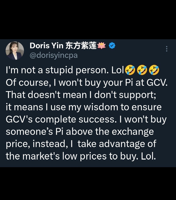 Meet the lady behind the viral claim that 1 Pi = $314,159. Yes, the one who turned Pi into a luxury item overnight. But plot twist: she just posted that she won’t buy Pi at that price. That’s like saying, “I LOVE YOUR COOKING, BUT I’D NEVER EAT IT.”