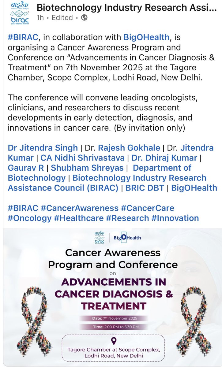 The wait is over &amp; countdown has begin. Join us tomorrow for insightful discussion on cancer care delivery &amp; advancement with India’s leading oncologists. 
<a href="/BIRAC_2012/">DBT-BIRAC</a> <a href="/drpragya_shukla/">Dr Pragya Shukla</a>