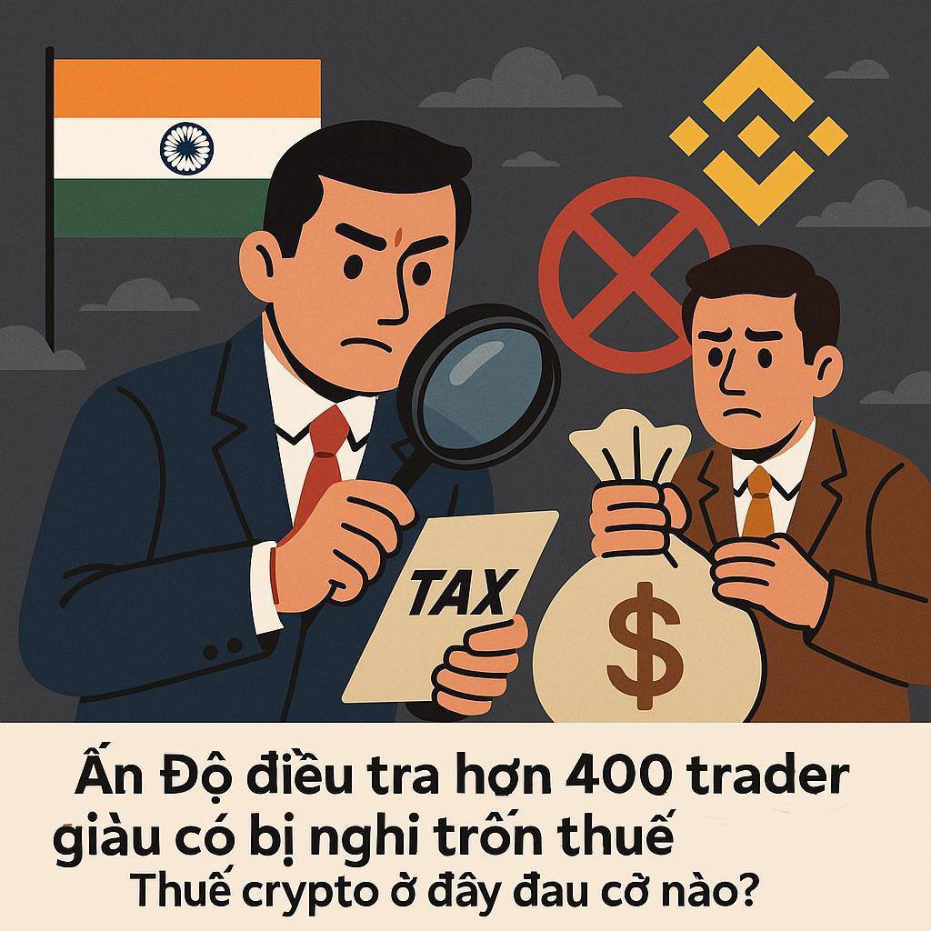 🇮🇳 Ấn Độ điều tra hơn 400 trader giàu có bị nghi trốn thuế khi giao dịch trên Binance. Thuế crypto ở đây đau cỡ nào?

Theo The Economic Times, cơ quan thuế Ấn Độ (CBDT) vừa mở cuộc điều tra lớn nhắm vào hơn 400 cá nhân giàu có bị nghi trốn thuế crypto khi