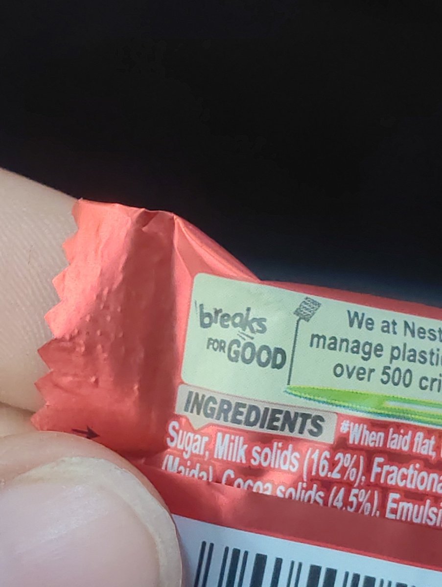 Breakup ra ani baadha padthunte kitkat konichhad cutie, "take a break, take a kitkat"  anta