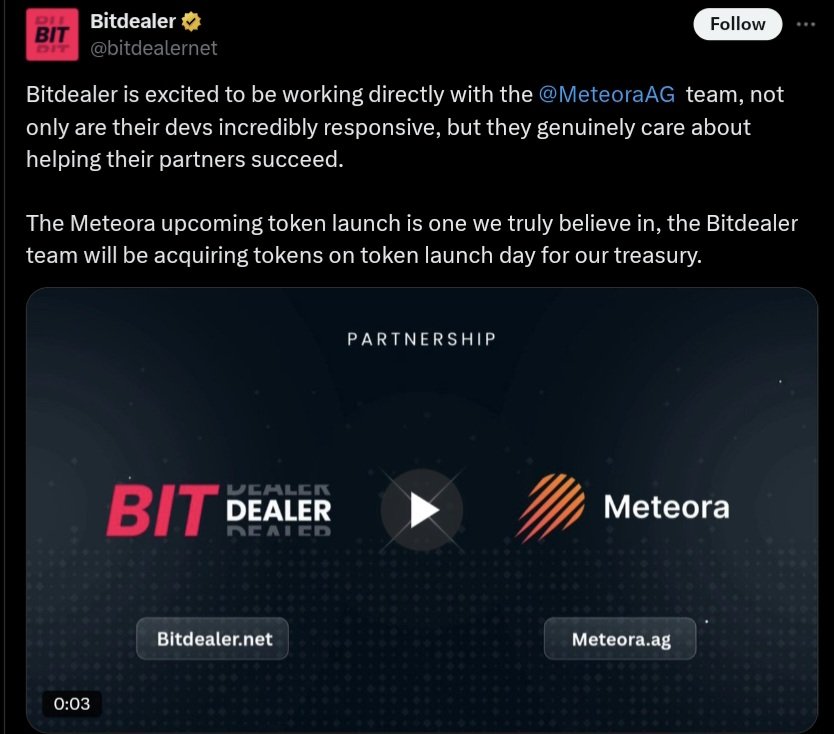 🚨 2X–3X Incoming || Risk-Free Presale Alert!💭

The 1st ever Kickstarter Project on <a href="/KaitoAI/">Kaito AI 🌊</a> || <a href="/bitdealernet/">BIT</a> 🚀

🔗 Launchpad: tinyurl.com/fhj2m7sz

💎 What’s Bitdealer?
Meme + DeFi = 🔥 Asset-backed launchpad on Solana.
Backed by Axiom, Meteora &amp; Jupiter, it’s bringing real