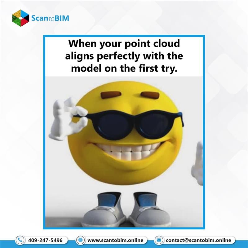 scantobimonline's tweet photo. At @scantobimonline, we live for these moments, where technology meets perfection.
Have you ever had a “perfect alignment” day? Drop a 😎 if yes!
#ScanToBIM #BIMCommunity #AEC #BIMMeme #BIMHumor #FunTime https://t.co/Ix1ON7H7s4