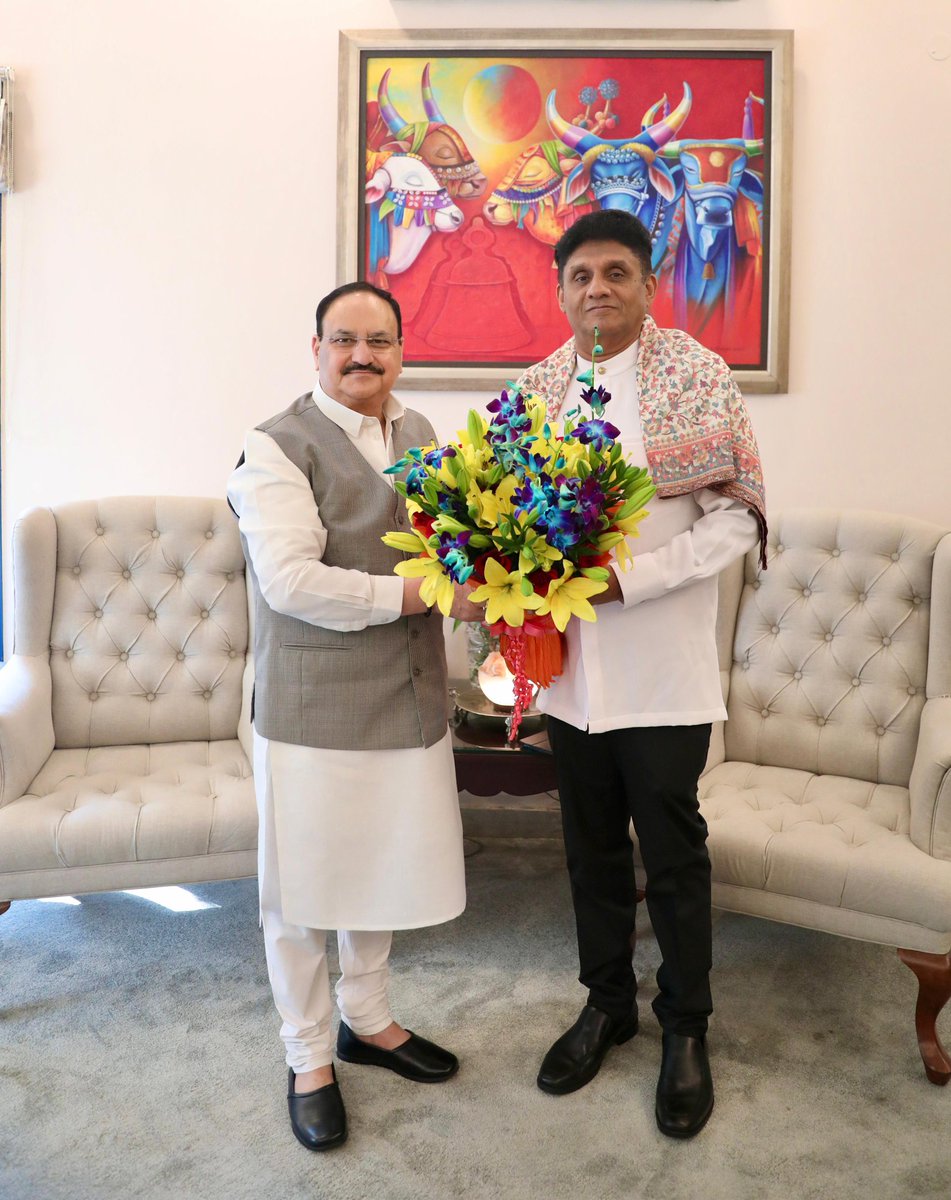 vijai63's tweet image. Today, I accompanied BJP President Shri J P Nadda ji during his meeting with the Leader of Opposition of Sri Lanka, Mr. Sajith Premadasa. Both the leaders discussed how to continue party to party dialogue between BJP and SJB. Shri Nadda ji also explained on coordination between…