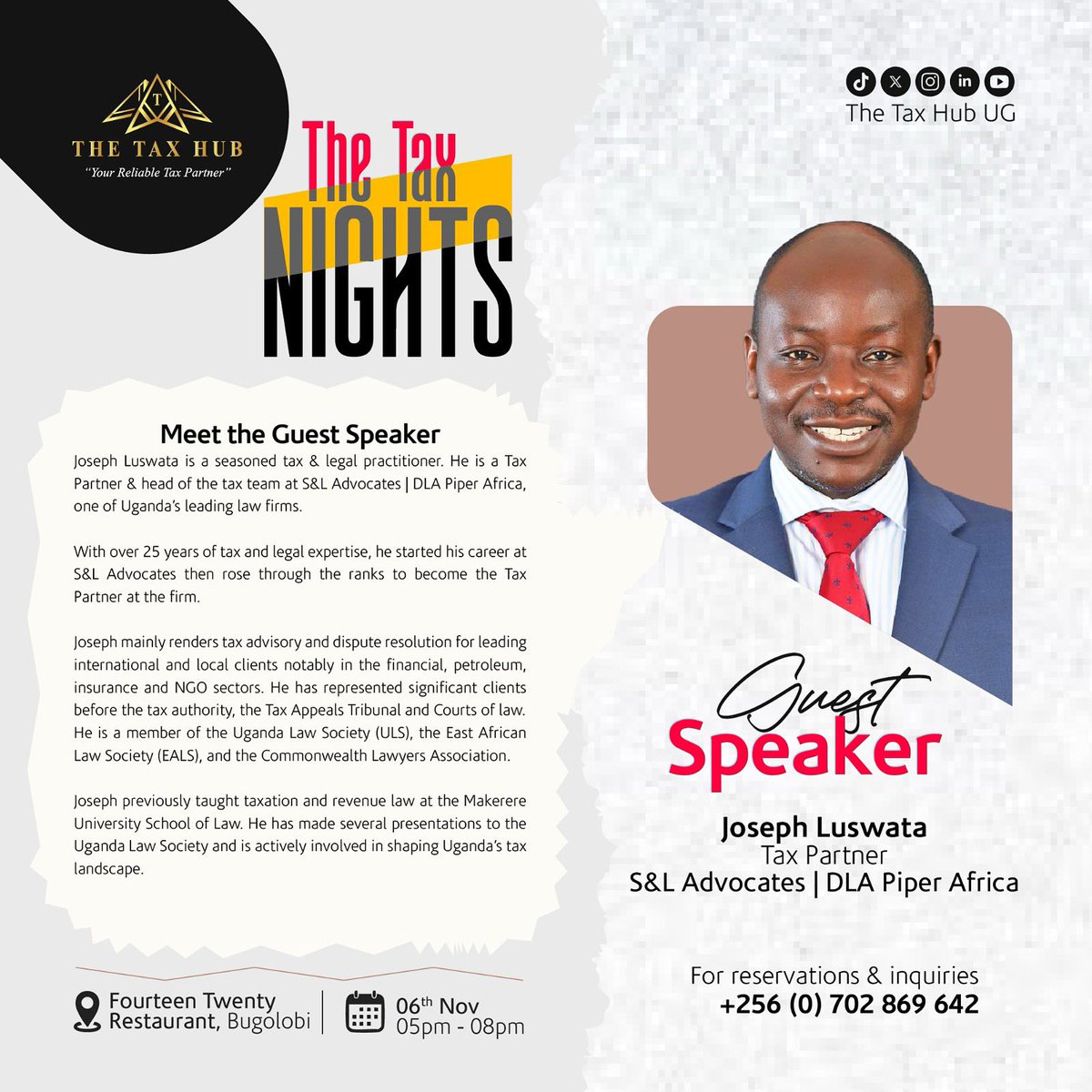 📢 It’s the D-DAY! 🔥🔥

📣 The second edition of TAX NIGHTS is finally happening this evening 🎉 Get ready to network, learn &amp; have fun! 

📌 Here’s what’s lined up for the night;

🎯 Tax Bingo: Our fun networking icebreaker to get everyone talking &amp; excited!