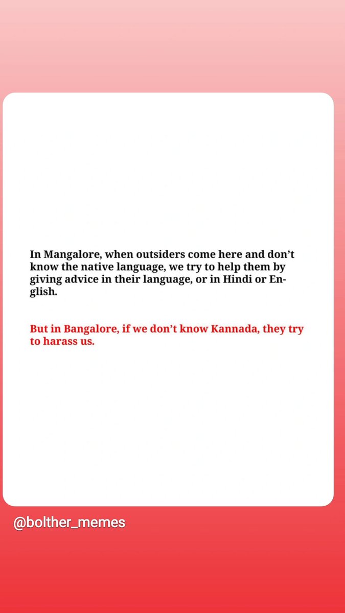 everyday_tulu's tweet image. In Mangalore, when outsiders don’t know Tulu, we help them with a smile in Hindi or English. 😌

But in Bangalore, if you don’t know Kannada — they start harassing you like it’s their birthright! 😭
How shameful and insulting! 💀😂

#TulunadCulture #BangaloreLogic