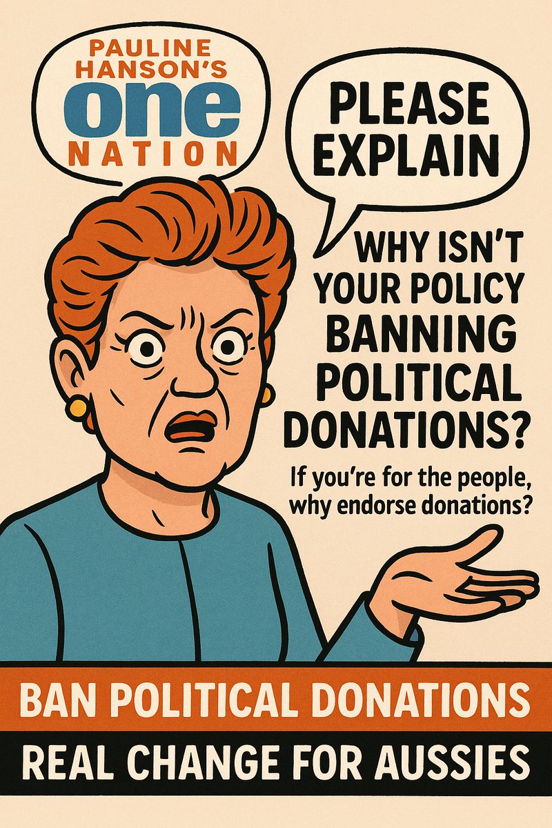 NOVID39101's tweet photo. @OneNationAus If Pauline gave an actual shit , she would advocate for removing donations and campaign cash. 

Instead she will go down as just another lame pig 🐽 in the trough 
#auspol #fixeverything @PaulineHansonOz https://t.co/LzbSimv6XK