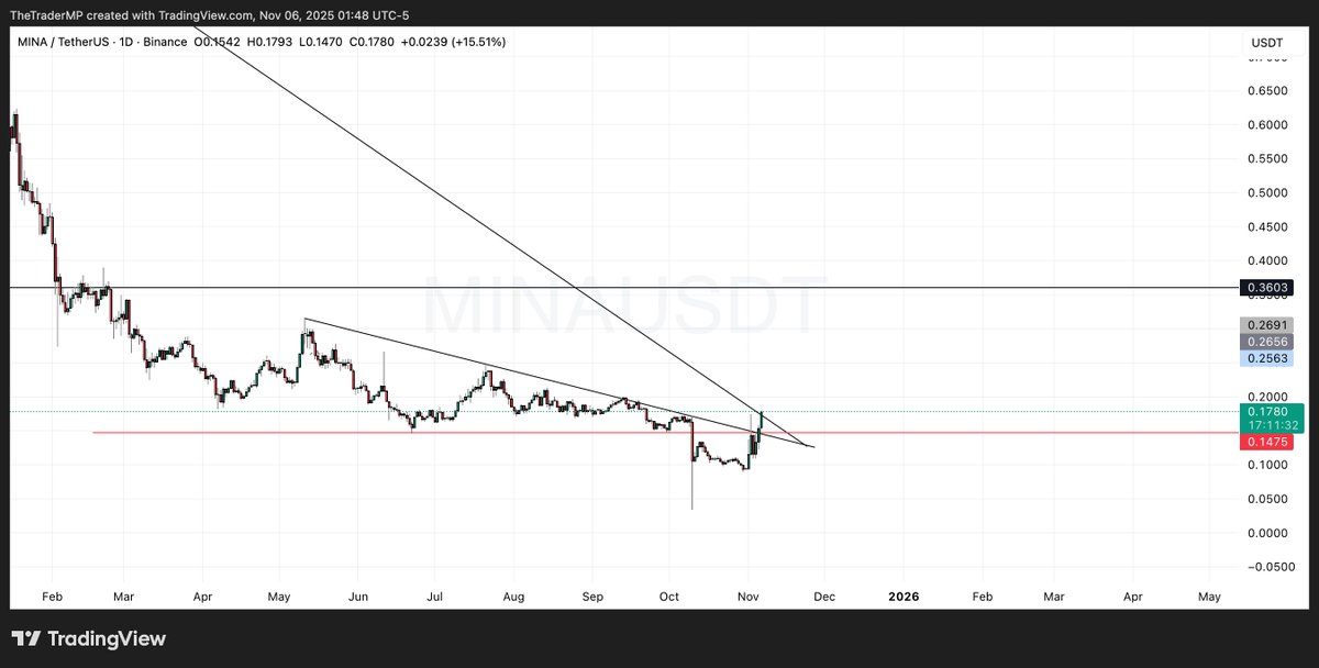 Locked in. After almost 3 years, let's how this will play out.
$MINA