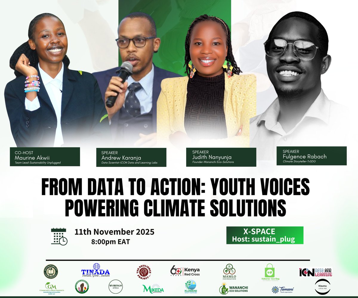 Sustain_plug's tweet photo. Bold ideas. Real action. Youth leading the climate conversation and driving solutions that matter. Join us on 11th November! https://t.co/OWURUSNPhV https://t.co/F8HNBe5ql6