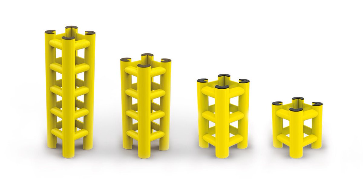 Hug Tower. Flexible, resilient, versatile. Modern protection for commercial building columns equiptowork.com/products/colum…