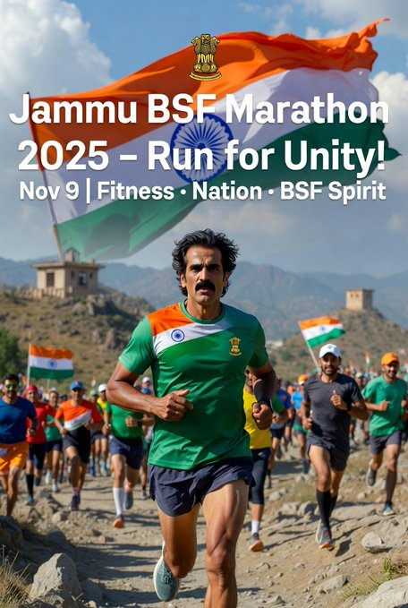 PriyankMongia's tweet photo. shares a message of undying love for the nation Let’s unite for the Jammu BSF Marathon 2025 on Nov 9. #BSFJammuMarathon #SunielShettyBSFMarathonJoin the run! Our hero@SunielVShetty #FitIndiaRun https://t.co/WoFJVMU3nL