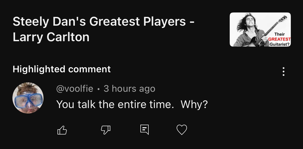 New favourite comment on my channel lol