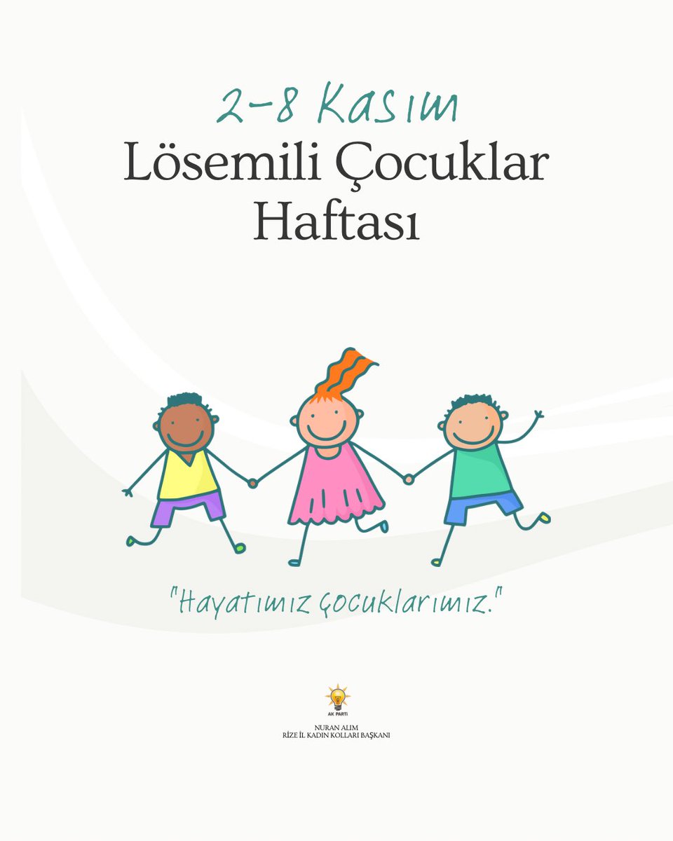 2-8 Kasım Lösemili Çocuklar Haftası

Lösemi tedavi edilebilir bir hastalıktır.
Erken tanı, moral ve sevgi iyileştirir.