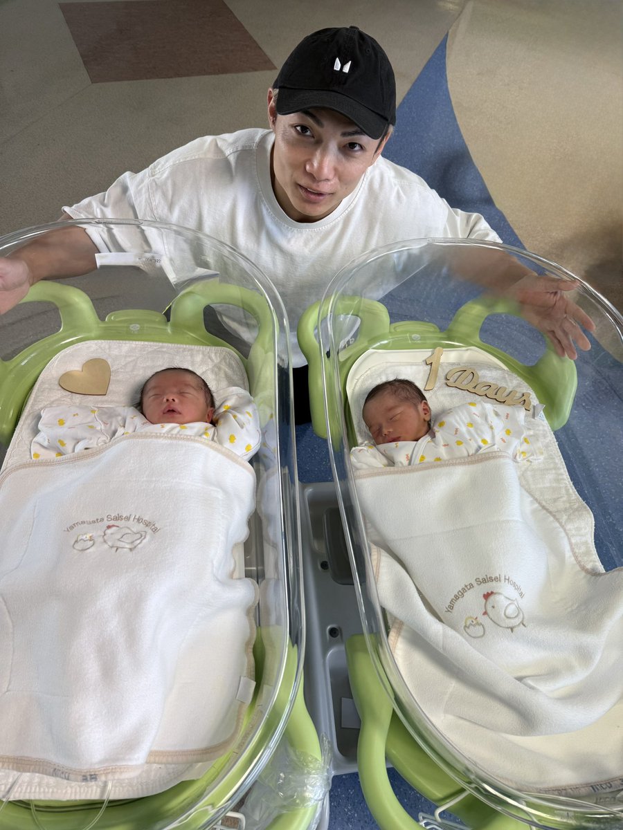 2日前に元気な双子の男の子の父ちゃんになりました！！ 母子共に元気で