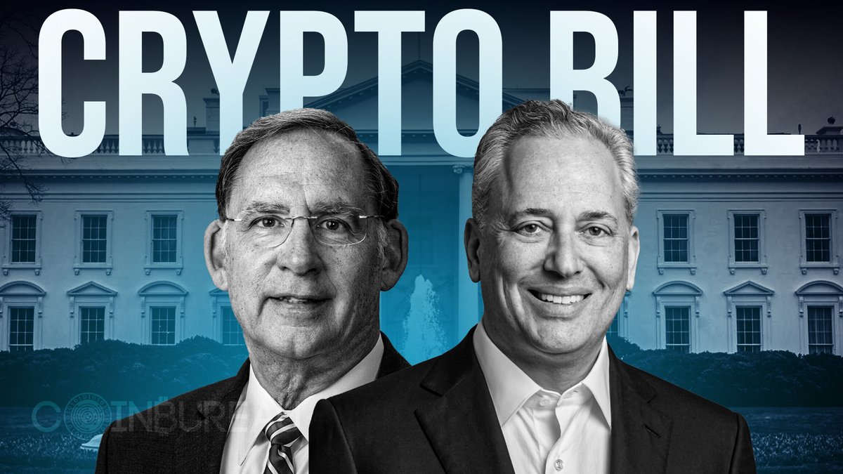coinbureau's tweet photo. 🚨LAWMAKERS TO FINALIZE CRYPTO BILL!

🇺🇸Senator John Boozman will meet with White House crypto czar David Sacks and Senator Cory Booker as Congress finalizes the Crypto Market Structure Bill draft.