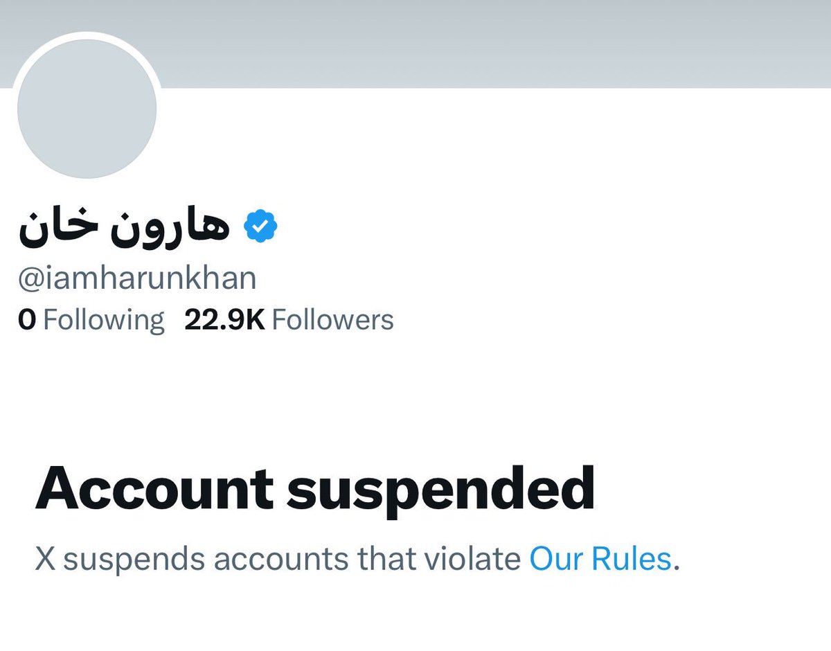 WasimAkramTyagi's tweet photo. Dear @X @XCorpIndia @XSecurity @elonmusk
@iamharunkhan account has been suspended, He has always followed the community guidelines & unaware of any misconduct.
Could you please review his case and help restore his account at the earliest.
#RestoreHarunKhan https://t.co/WfeAHDGo35