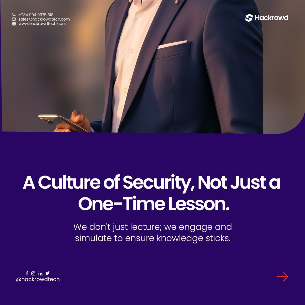hackrowdtech's tweet image. Cybersecurity shouldn’t be a one-time lecture.
Build a culture of security that lasts, not lessons that fade.
👉 hackrowdtech.com/corporate-secu…

#CyberAwareness #Hackrowd #SecurityCulture