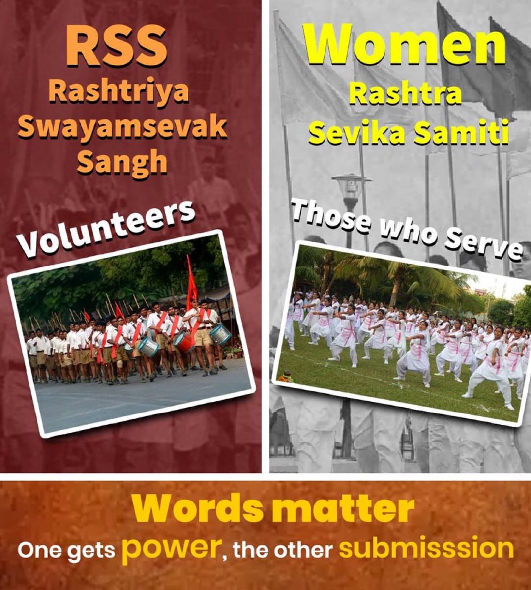 Polticalfunda's tweet photo. मनुस्मृति-राज में औरतों के लिए “मर्यादा”,
दलितों के लिए “दूरी”,
और सत्ता के लिए “संघ” तय करता है नियम।
यही है उनका भारत-विज़न!
#RSS100YearsExposed https://t.co/yg5Ih6k3fb