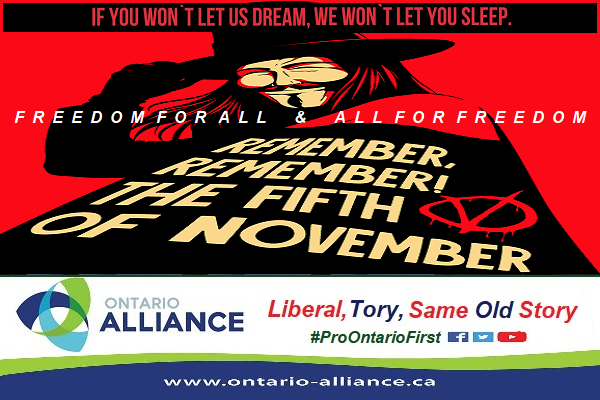 Remember, remember, the 5th of November with gunpowder, treason &amp; plot, as I think that those grassroot colonies declared their independence again, yet the elite monarchy, its royal family &amp; Crown now seemed to have forgot ... if they will not let us dream, then we will not let