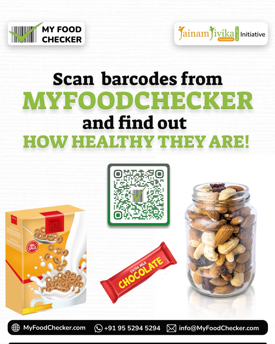 MyFoodChecker's tweet image. Your healthy haul! 🍎 

Know exactly how good they are. Scan barcodes with MyFoodChecker for instant health insights on your muesli, oats, trail mix, and protein bars. 

#MyFoodChecker #HealthyChoices #FoodScan #EatBetter