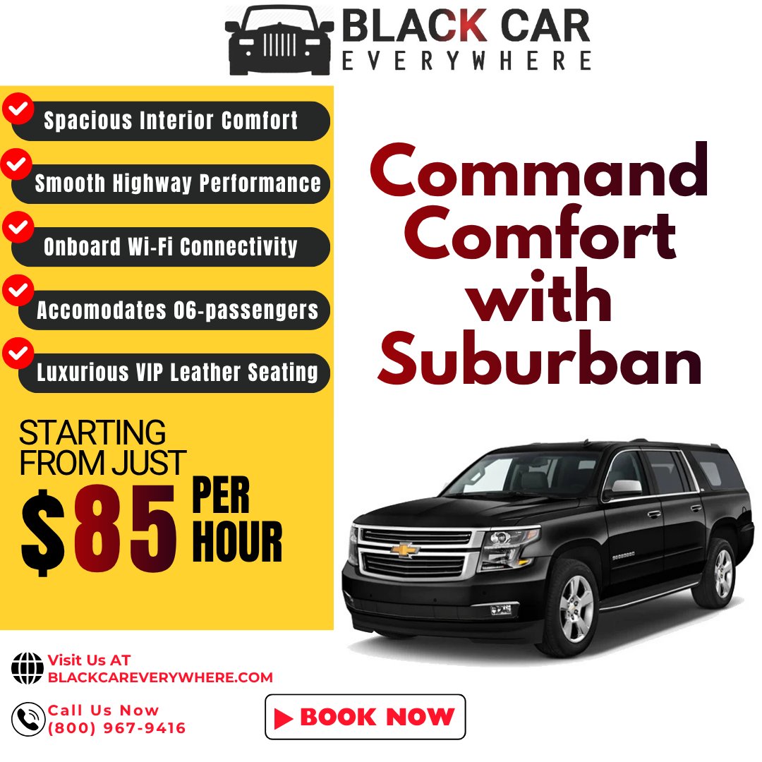 car_everywhere's tweet image. 🚘Experience Supreme Comfort with the Suburban by Black Car Everywhere

Starting at just $85/hr, book your ride today, redefine what premium travel feels like.

🌐 blackcareverywhere.com
📞 (800)-967-9416

#BlackCarEverywhere #SuburbanRides #ExecutiveCarService #ChevySuburban