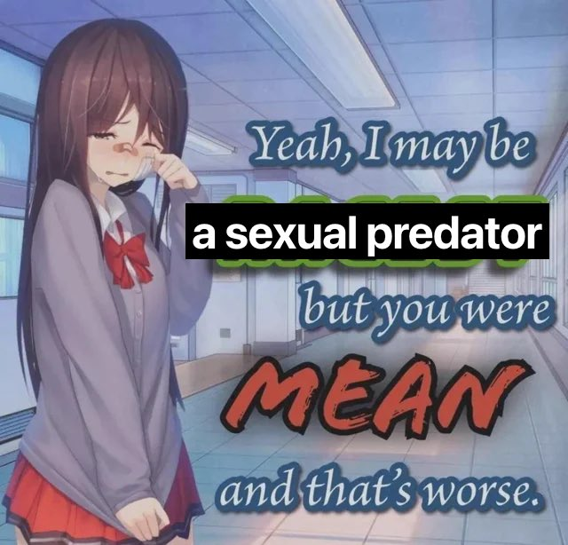 what twisted proshitters act like when you point out that it's weird to thirst over minors
