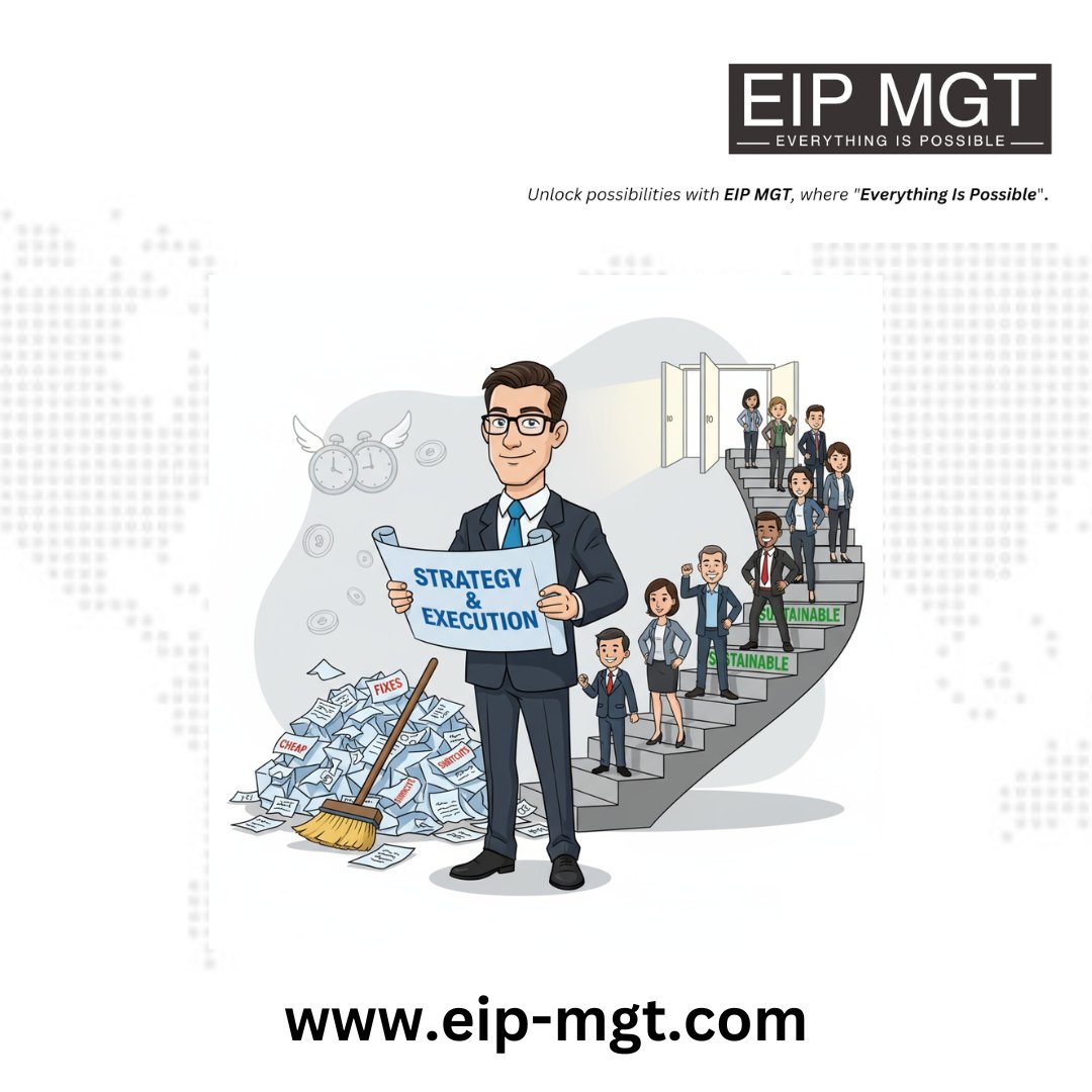 eipmgt's tweet image. In consulting, paying less often means paying twice. We deliver end-to-end transformation—no shortcuts, just results. Ready for real change?
#EIPMGT #EverythingIsPossible