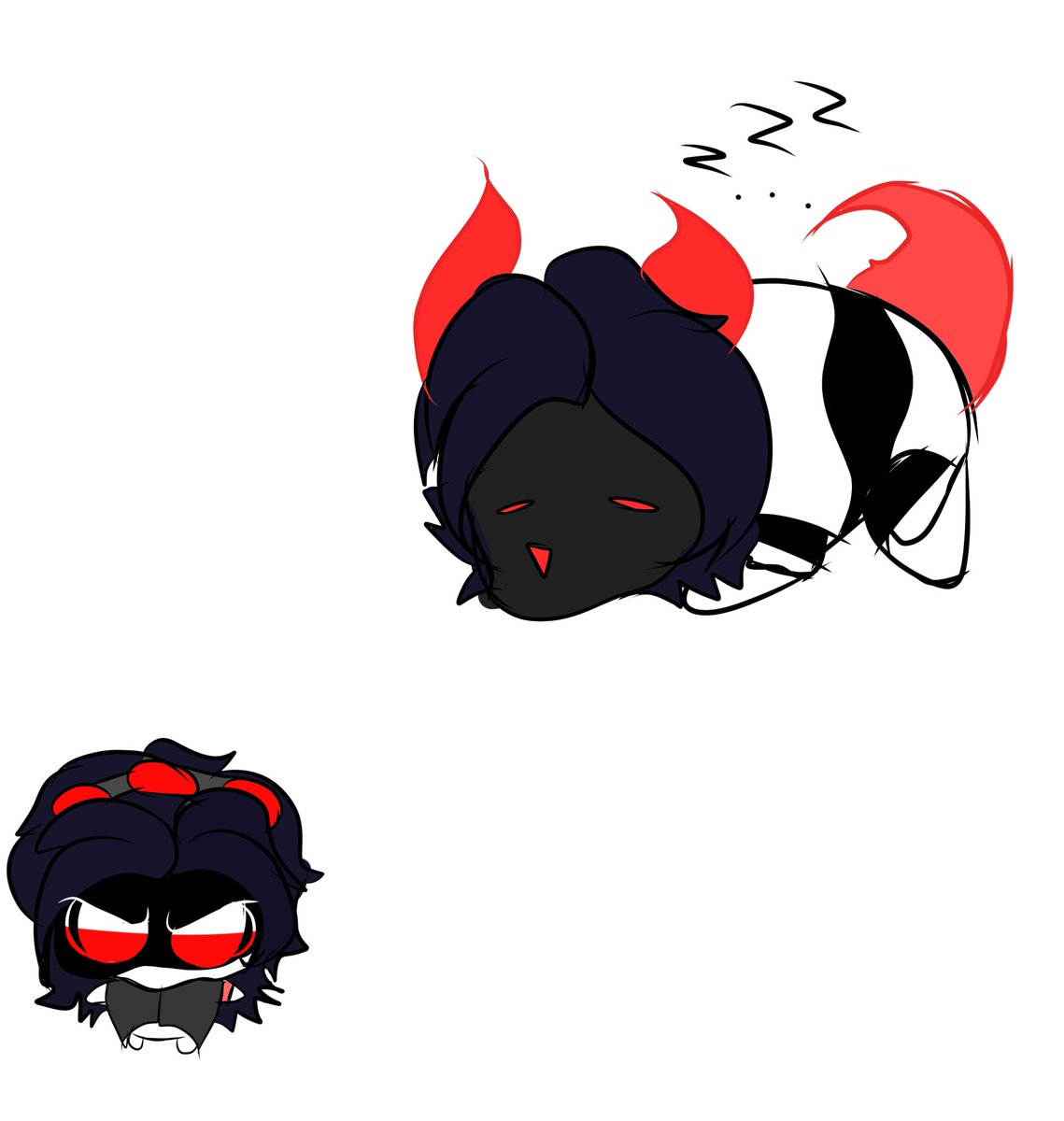 CassieApollyon's tweet image. Silly doodles before eeping #SDR #murdedronesoc #sillyart