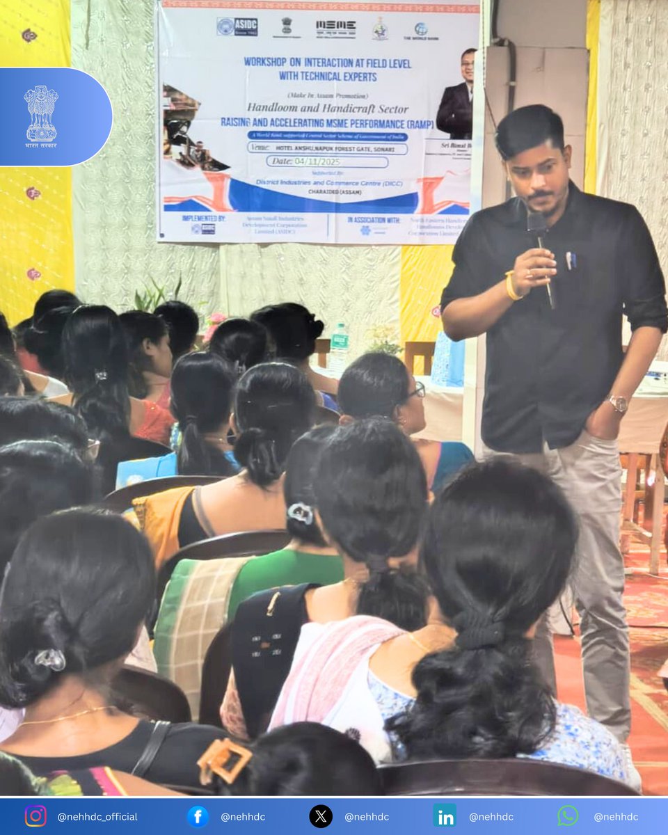 nehhdc's tweet photo. A productive RAMPA workshop with 156 candidates was held in Charaideo boosting rural entrepreneurship and skill development in Assam under the RAMP Programme. 🌱
#RAMPProgramme #NEHHDC #Charaideo #Assam #MSME https://t.co/CtVtancmyN