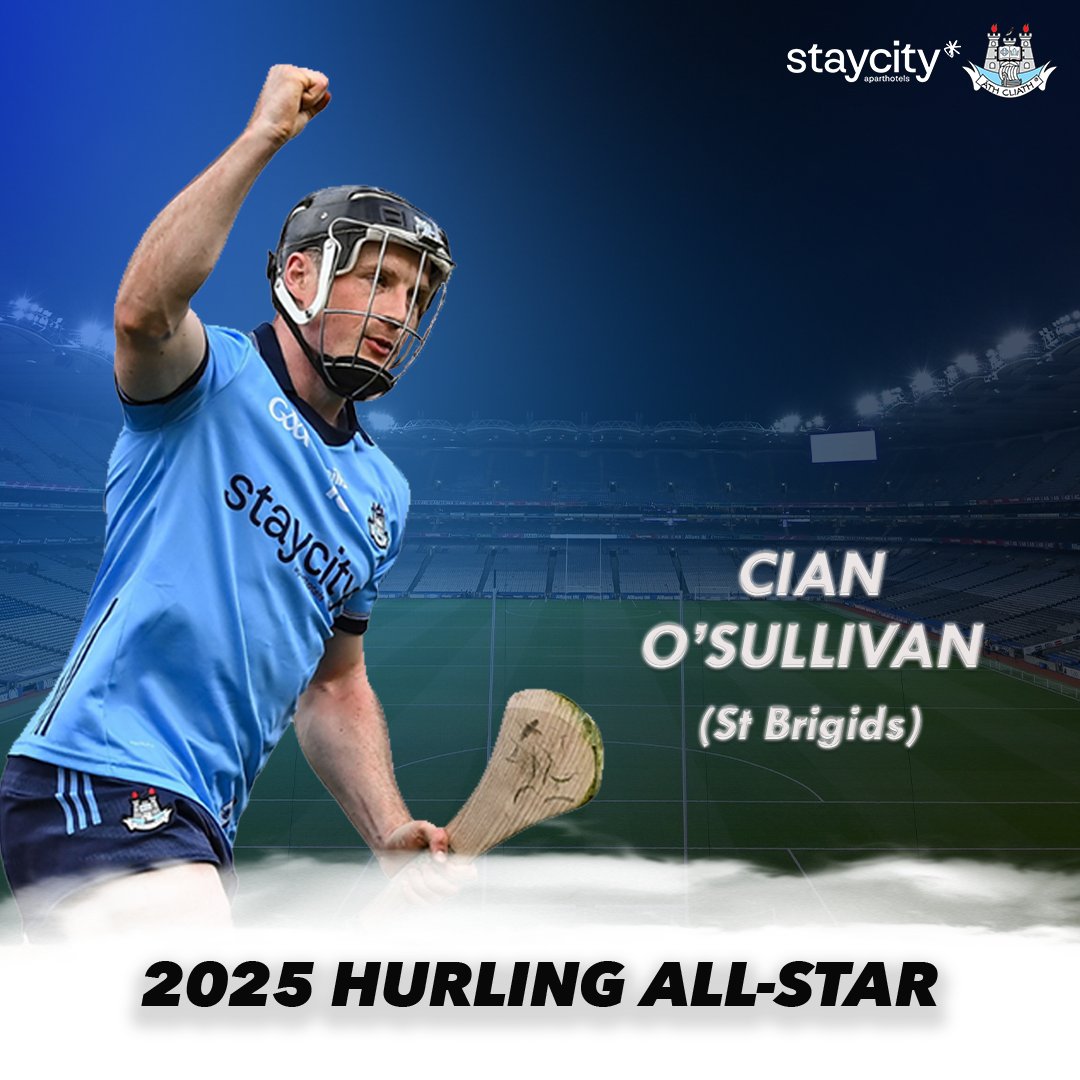 DubGAAOfficial's tweet image. Congratulations to Cian O’Sullivan of @StBrigidsGAA, who has been named on the 2025 PwC All-Star Hurling Team of the Year 💙🌟

#UpTheDubs