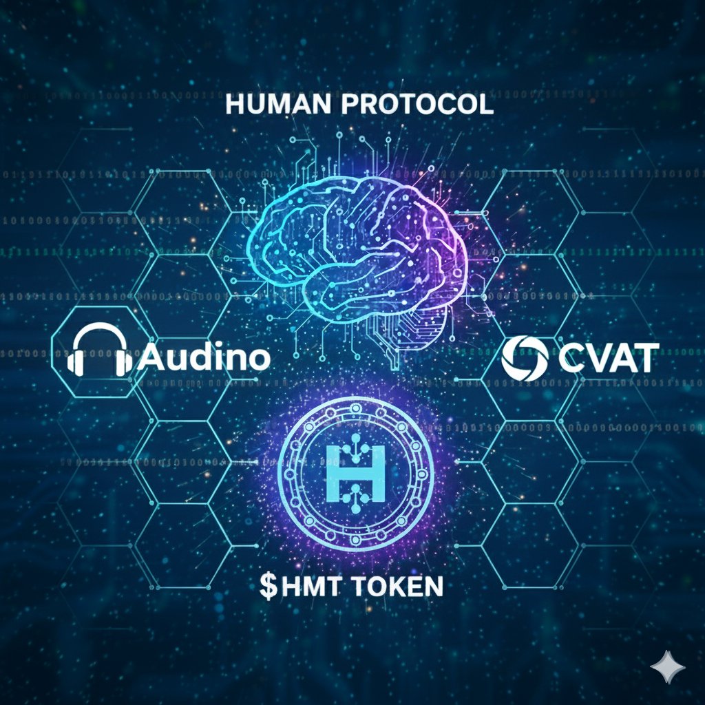 <a href="/human_protocol/">HUMAN Protocol 🧬</a> <a href="/AudinoAI/">Audino AI</a> <a href="/a_n_saqibdar/">Saqib</a> <a href="/Ally_officialTg/">Ally the official</a>
The Future of AI? ➡️ $HMT! 🧠
Human Protocol is powering AI models by tokenizing human work.

✅ High-quality data via Audino 🎧 and CVAT 🖼️.
✅ All powered by the $HMT token! 🚀

Invest in the AI data economy.
Buy $HMT now