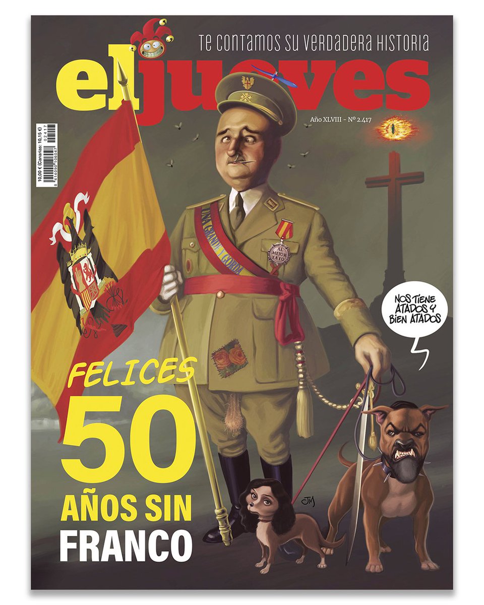 Robustiano21's tweet image. Sois tan inmensamente ridículos que no podéis vivir sin Franco.

A ver cuando tenéis los huevos de hacer una portada dedicada a Mahoma como la revista francesa Charlie Hedbo.
¡Venga valientes!
@eljueves