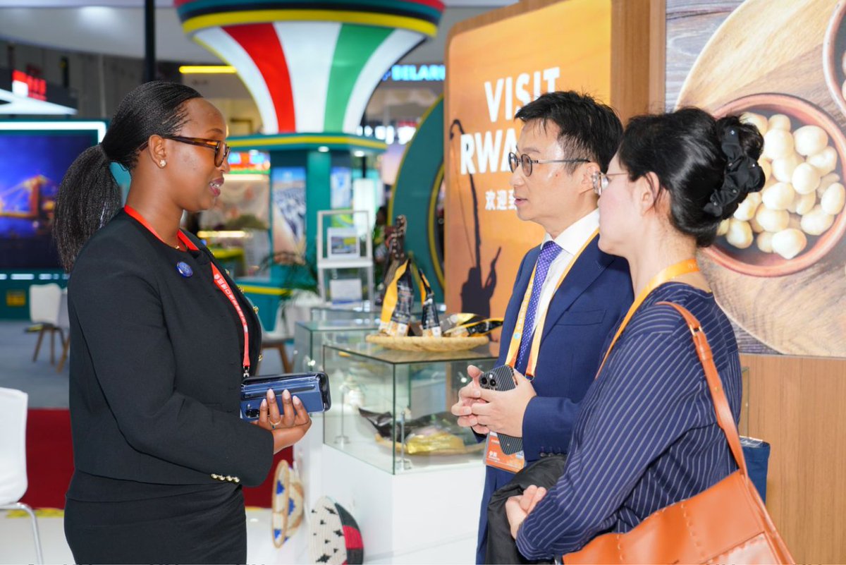 RDBrwanda's tweet photo. Rwanda is participating in the 8th China International Import Expo @ciieonline taking place from 5–10 November 2025 in Shanghai, showcasing its growing trade and investment ties with China and Asia.

During the Hongqiao International Economic Forum held alongside the #CIIE2025 expo, RDB Chief Investment Officer @Umurung_i shared remarks at a session on Open Trade and Security-based Development, undescoring the role of open and rules-based trade in driving sustainable and inclusive growth.

“To be open is to believe in the power of exchange of goods, ideas, and opportunity. To be secure is to ensure that such openness does not leave our nations vulnerable, but rather empowered.

True security is not about building walls; it's about building trust - in governance, in systems, and in each other. And open trade is not merely about exports and imports; it is about confidence, predictability, and the belief that prosperity can be shared.” @Umurung_i

Rwandan exporters attending the expo are presenting #MadeInRwanda products, including coffee, tea, honey, and handicrafts, at the Rwanda Pavilion, expanding Rwanda’s trade presence in the Chinese market.