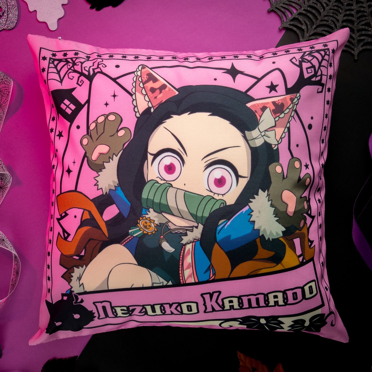 鬼滅の刃クッション＆東リベのクッションカバー EC限定 リロホテルズ＆リゾーツ×「鬼滅の刃」クッションカバー 竈門禰