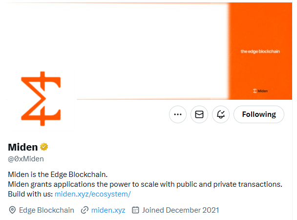MyAPTID_bnb's tweet photo. 🔶 Exploring Miden, a next-gen zkRollup
https://t.co/RuiQ3UJ0gK
Claim 0g testnet now
  #Miden #Starknet #ZKTech #zkVM #Rollup #Web3 #Builders #Testnet https://t.co/xTGXnFqtAb