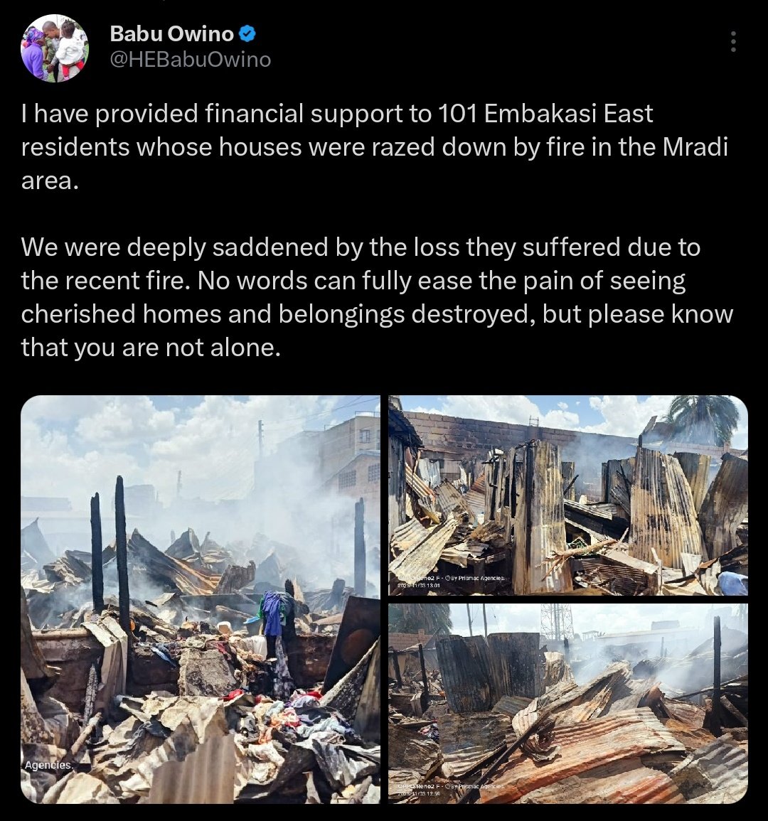 TRUE LEADER OF THE PEOPLE
If <a href="/HEBabuOwino/">Babu Owino</a> can do this much to Wananchi as a MP, what about if he gets a bigger docket... I'm sure he'll help millions of people.
God in it!!

#BabuOwino #BabuKwaSababu Cheluget Must Go Uhuru Season 3 Kalonzo WhyWhy VIP C