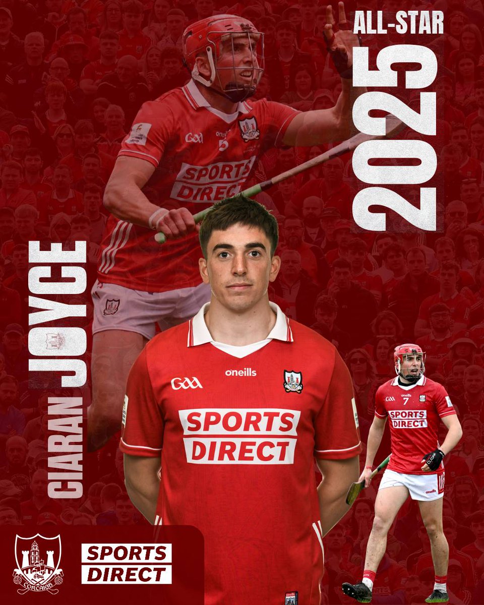 OfficialCorkGAA's tweet image. Congratulations to our Cork players — PwC All-Stars Hurling 2025 winners! 🔴⚪

Seán O’Donoghue, Ciaran Joyce, Darragh Fitzgibbon and Brian Hayes