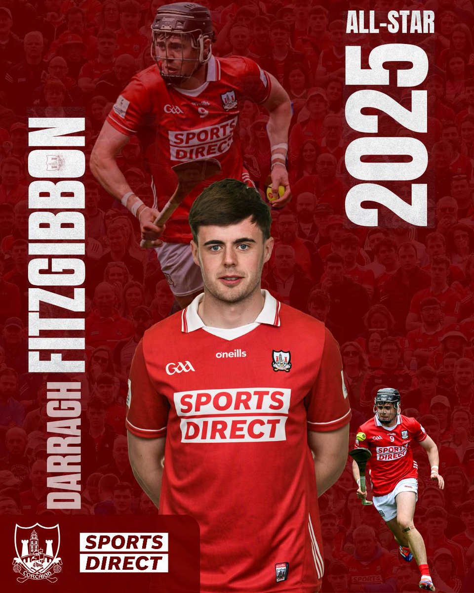 OfficialCorkGAA's tweet image. Congratulations to our Cork players — PwC All-Stars Hurling 2025 winners! 🔴⚪

Seán O’Donoghue, Ciaran Joyce, Darragh Fitzgibbon and Brian Hayes