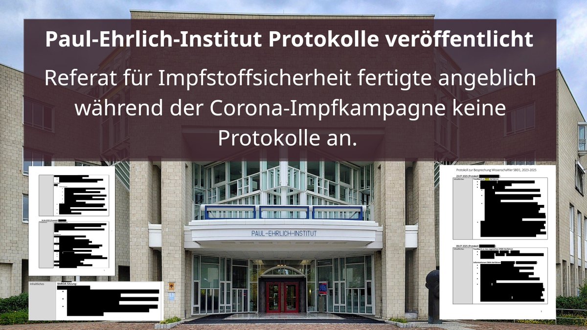 Das für die Überwachung der Impfstoffsicherheit zuständige Gremium im Paul-Ehrlich-Institut (PEI) hat angeblich über einen Zeitraum von mehr als drei Jahren – nämlich ausgerechnet während der massiven nationalen Corona-Impfkampagne – kein einziges Protokoll angelegt. Dies ergab