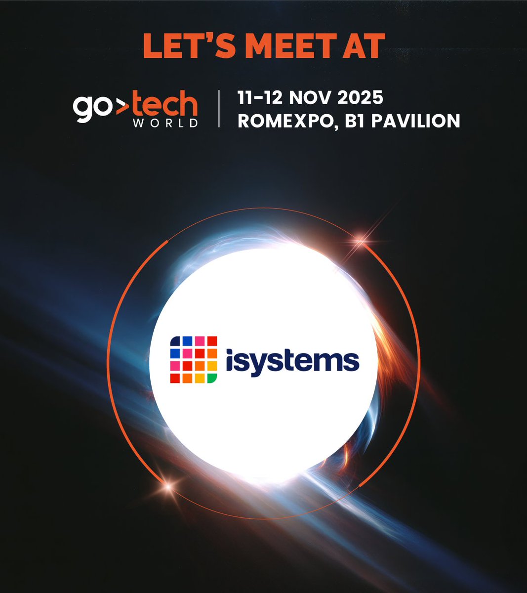 isystems_group's tweet photo. Isystems will once again be part of GoTech World! 🌏

📆 When: November 11–12, 2025
🗺️ Where: ROMEXPO, Bucharest

Check the details: https://t.co/J5u1jwriVB

#GoTechWorld #Bucharest #expoconference #digitaltransformation #Isystems https://t.co/EeSdMul23M
