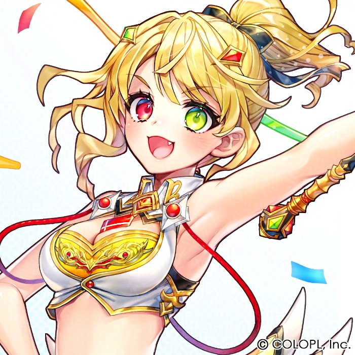 株式会社コロプラ様
『白猫プロジェクト NEW WORLD'S』
「チアフル・スマイル・スパークル」に
チアガールなシャルロットさんを描かせて頂きました！
#白猫プロジェクト　公式：<a href="/wcat_project/">【公式】白猫プロジェクト NEW WORLD'S</a>