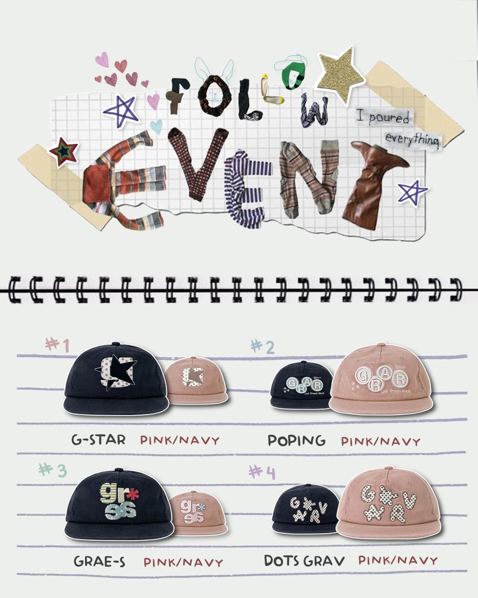 #RT #EVENT #이벤트 
안냐세요~~!!! 그레이버 지기에요!!໒꒰ྀི ´ ꒳ ` ྀི꒱১ 
어제 살~ 짝 스포했는데 포인트로 주기 너무 좋은 캠프캡 출시했어요!이번에도 못 참고 이벤트 낋여서 호다다닥 달려왔어요!!!!! 야호~! 이번엔 무려 10분!!!께(저완전잘햇죠) 모자 하나를 슬쩍.. 소매넣기 해보겠읍니닷🎶