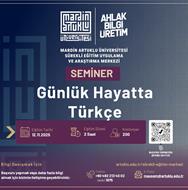 Üniversitemiz  Yabancı Uyruklu öğrencilerine yönelik “Günlük Hayatta Türkçenin Kullanımı” konulu bir  seminer ArşGör.Bülent AYANOĞLU tarafından düzenlenecektir.<a href="/ibrahimozcosar/">ibrahim özcoşar</a>  <a href="/mardinartuklu/">Mardin Artuklu Üniversitesi</a>  <a href="/DiriozMustafa/">Mustafa Diriöz</a>