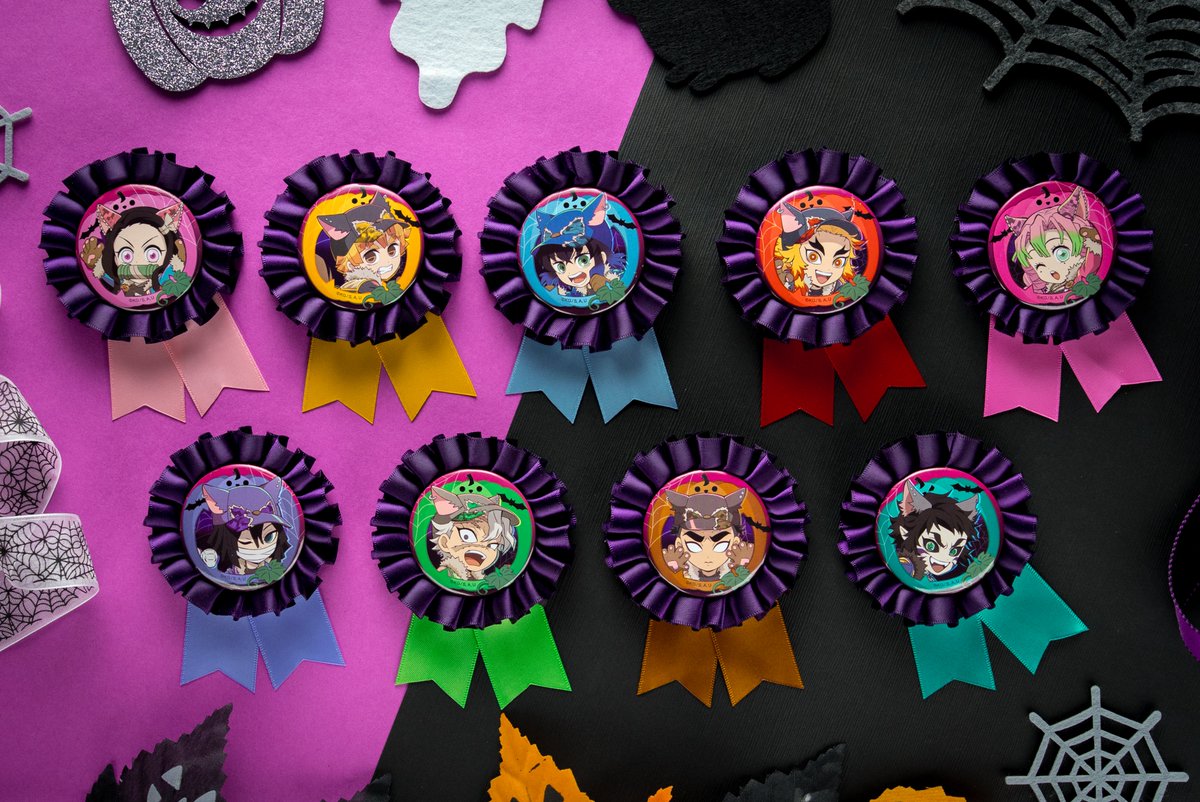 鬼滅の刃　ハロウィン　2025 コサージュ風缶バッジ B未開封10点　不死川実弥 鬼滅の刃 ハロウィン 2025 コサージュ風缶バッジ B未開封10点 不死川実