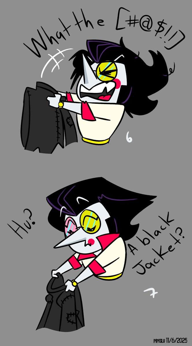 pipisluart's tweet image. #spamton #spamtongspamton #deltarunefanart #DELTARUNE  
@beelzebugart spamton lost his jacket, wonder what this spamton will do next :3