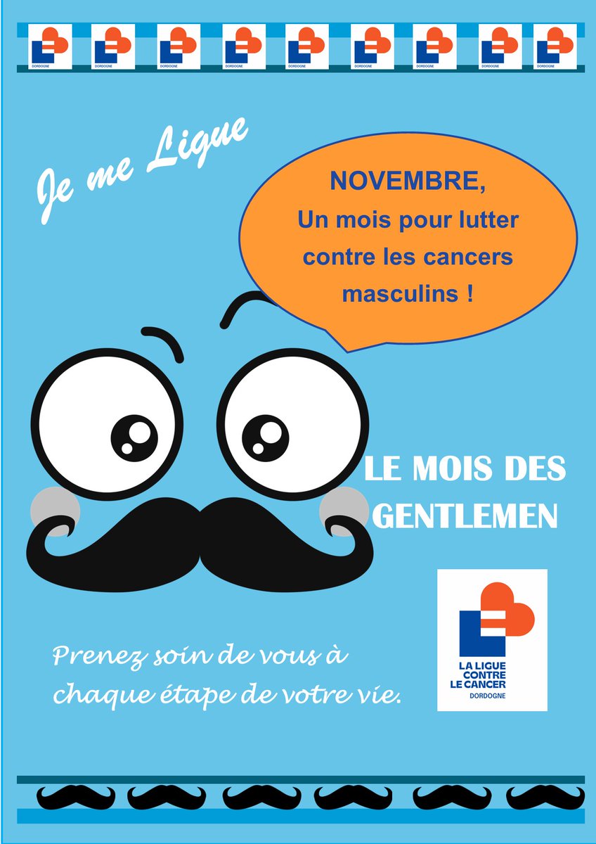 En novembre, La Ligue Contre le Cancer lutte contre les cancers masculins ! ligue-cancer.net
#liguecontrelecancerdordogne #cancermasculins #novembre