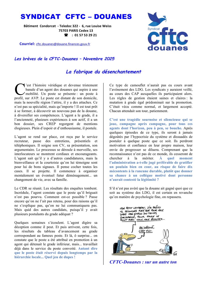 cftcdouanes's tweet photo. Une petite histoire de mutation en #douane... Les LDG en voie de devenir une Large Déception Généralisée. #CFTC #syndicat #mutation https://t.co/UpxE86kbjb