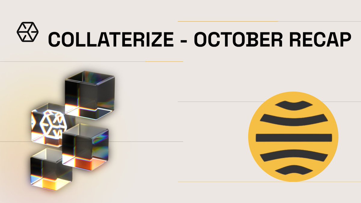 Collaterize team didn’t slow down this October - more updates, more progress, more building. 💪 

Check out what’s new 👇 🧵

🧵 $COLLAT <a href="/collaterize/">Collaterize</a> #RWA