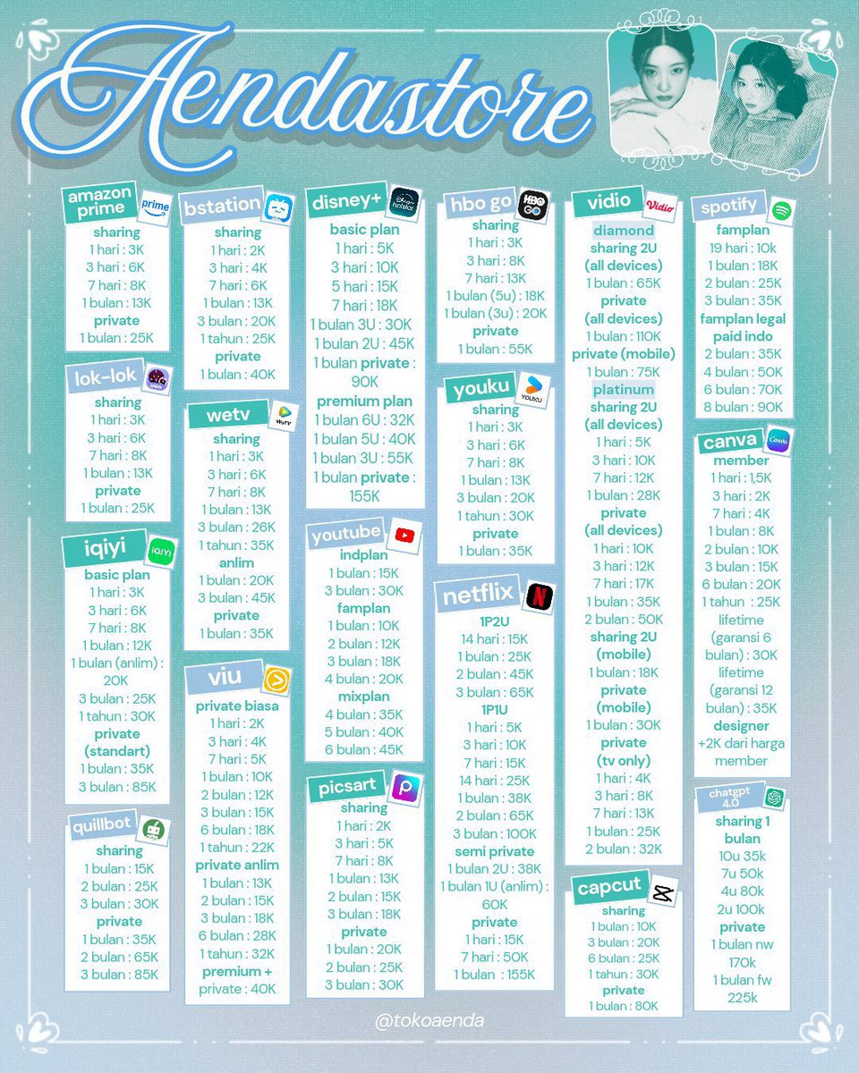 dentisxt's tweet photo. looking for premium apps? 👀 mari order di @dentisxt! ready yukk langsung proses~ 💗 open since 2022 with 999+ testimonials! 🖇️

  ✦ ࣪ ੭ 100% trusted dan full garansi 
  ✦ ࣪ ੭ fastrespon (wa) :: https://t.co/6J2ciaQ463
#zonauang https://t.co/IDPzzWEqOJ