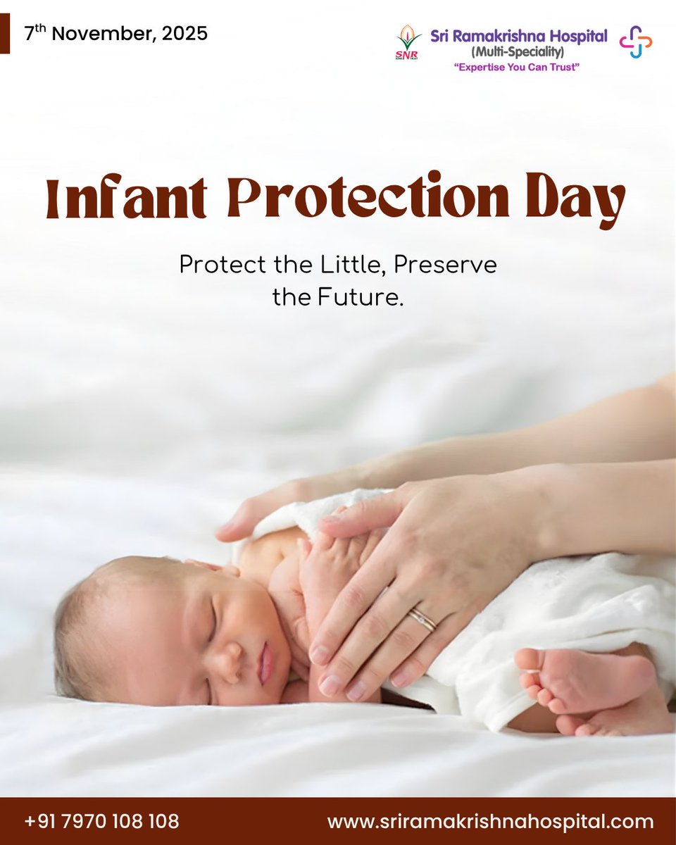 SRHcoimbatore's tweet image. #InfantProtectionDay 📅

This day emphasizes the importance of safeguarding newborns through proper healthcare, timely immunization, and maternal education.💖

#sriramakrishnahospital #InfantProtection #ChildHealth #healthcare #coimbatore #healthandwellness #patientcare